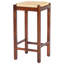Tabouret en bois de manguier avec assise en corde tissée