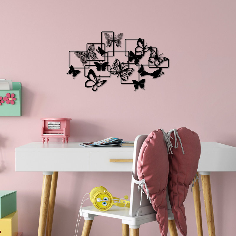 Décoration murale Edgardo en métal, H 11,4 po x l 19,7 po x P 0,8 po