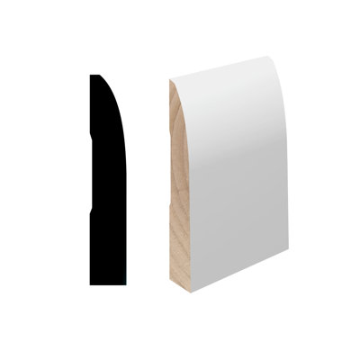 RMB M713 9/16 in.D x 3 1/4 in.W x 96in.L Stainable Finger-Joined Pine Baseboard 10-pcs 80 Ft Total