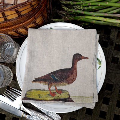 6-tlg. Servietten-Set Belgr Wild Birds Print