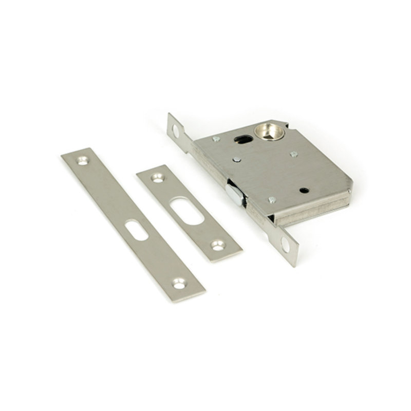 Sliding Door Lock, Satin Stainless Steel