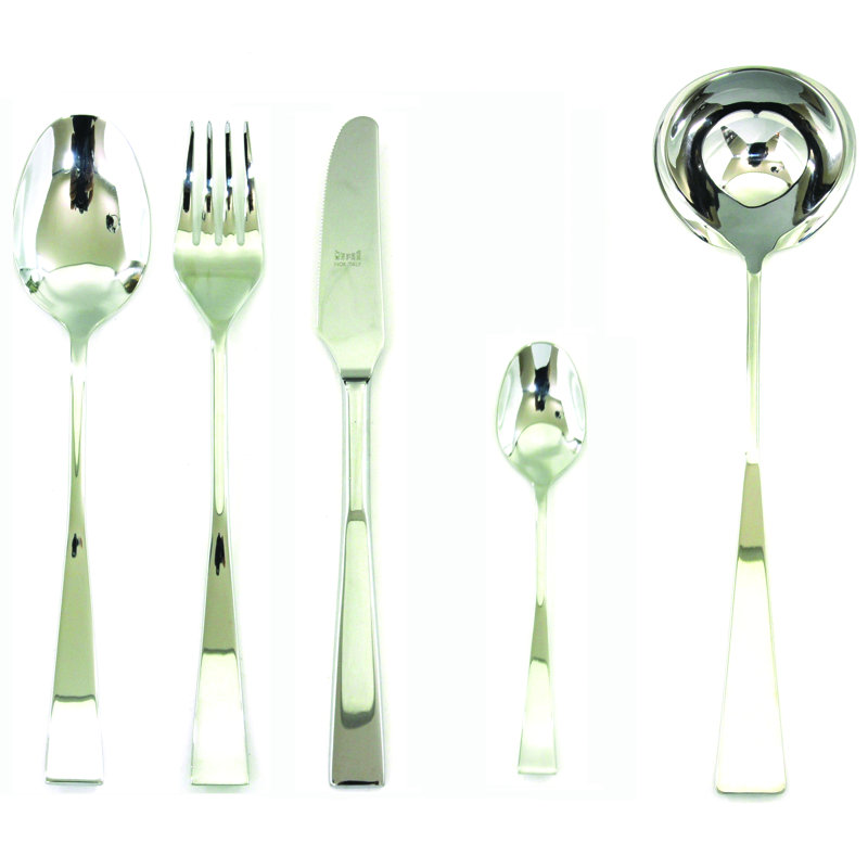 Italia 49 Piece 18/10 Stainless Steel Cutlery Set, Silver
