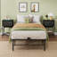 Lit simple en métal Antioch avec supports de matelas à 360 ° et rangement sous le lit, aucun sommier requis, assemblage facile-1180072624