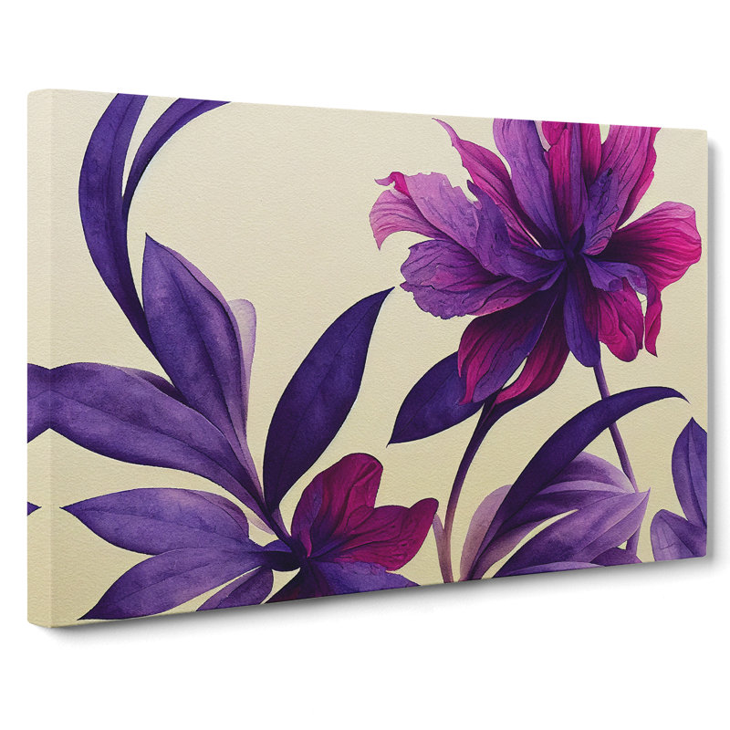Unforgettable Watercolour Flowers - Wrapped Canvas, 50cm H x 76cm W x 3cm D