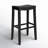 Katwa Wood Backless Bar Height Stool, Black