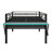Gaming Mid Loft Bed With Desk, LED