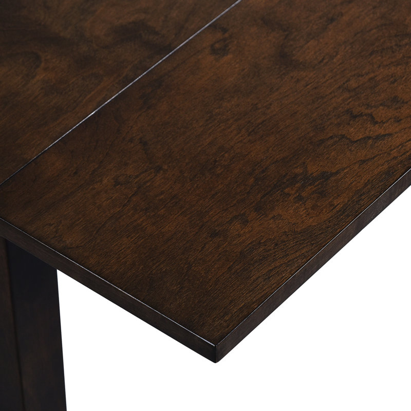 Table de salle à manger pliante pour 4 personnes mesurant 29,9 po x l 46,5 po x 30 po avec pieds en bois d'hévéa massif, espace de salon, petits espaces rectangulaires de style contemporain classique, mobilier de chambre