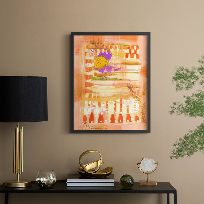 Live In The Sunshine II Framed Print - Solid Wood, 21" H x 17" W, Black