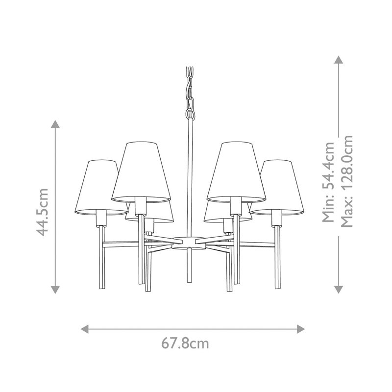 Athanafis 6 - Light Shaded Chandelier