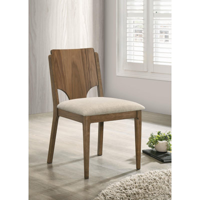 Hansedt Dining Chair Upholstered Seat Walnut