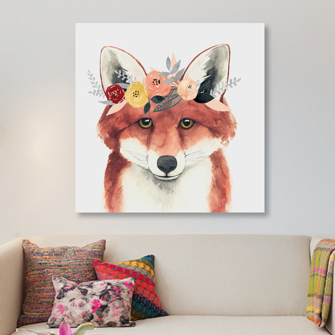 « fleur couronne forester iv », impression sur toile, H 12 po x l 12 po x P 0,75 po, Toile tendue, Pas de tapis