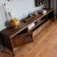 Meuble télé rétro en bois de noyer noir-105358830