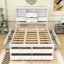 Lit plateforme en bois avec tablettes de rangement et 8 tiroirs Bundrage-1394538224-1394538230