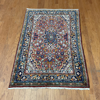  Handmade Hamadan Wool Rug