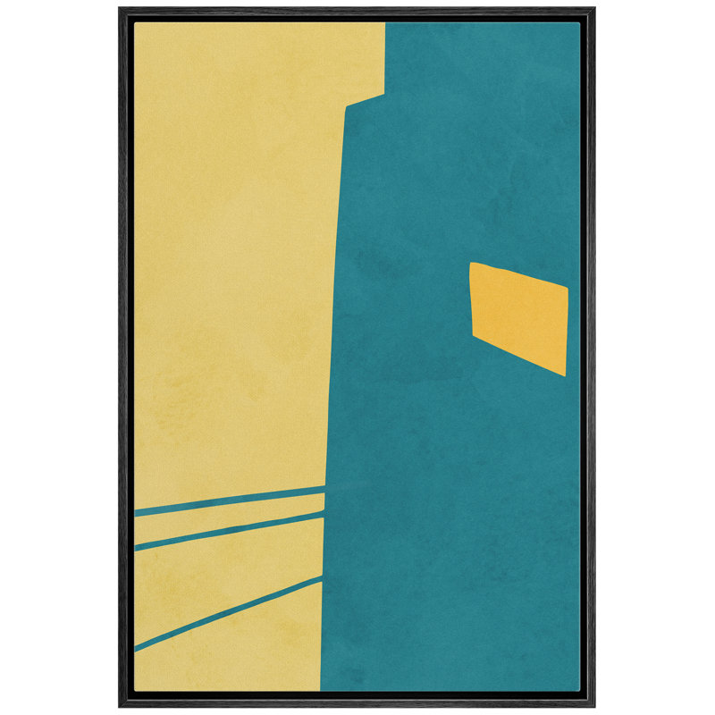 Art mural, impression sur toile encadrée bleue, IDÉE4WALL, Cadre noir, H 24 po x l 16 po x P 1,5 po