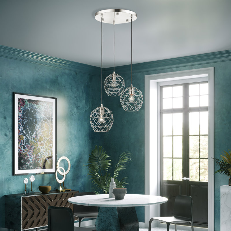 Jolet 3 - Light Unique/Statement Pendant, Brushed Nickel