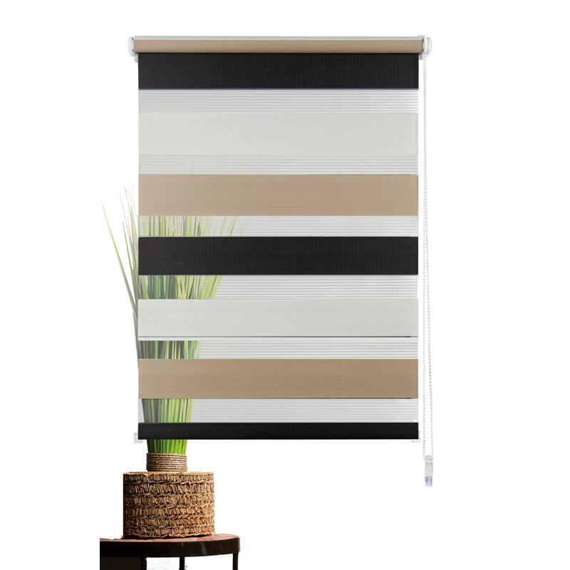 Fit-ball Room Darkening Roll-Up Blind, 160cm L x 100cm W, Cappuccino/Mocha