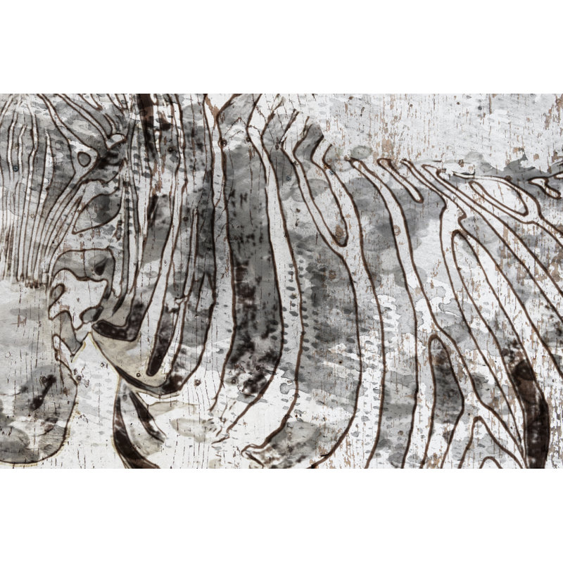 Zebra Mix by Irena Orlov - Painting on Canvas, 20cm H x 30cm W, Wrapped Canvas