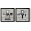 Neat and Tidy Bath - Ensemble de 2 peintures sur toile encadrées-881971981-881971974