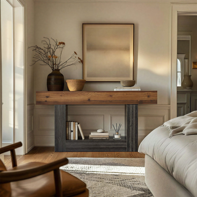 63" Long Console Table, Farmhouse Entryway Table
