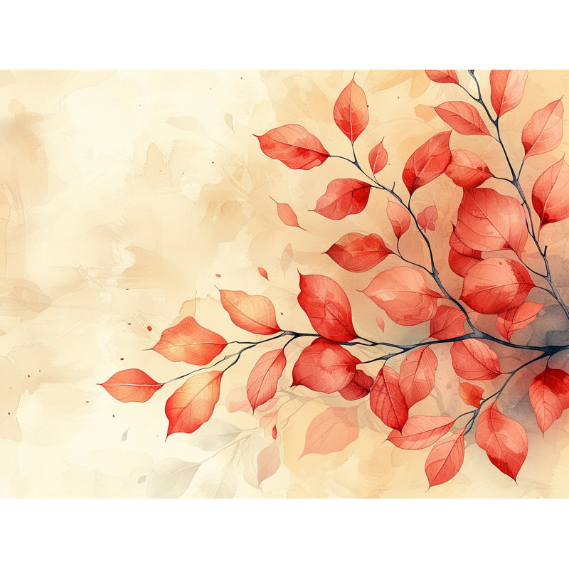 Tapisserie murale feuilles - Nature Wall Decor_13101, H 88 po x l 104 po