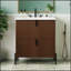 Meuble-lavabo autoportant de 30 pouces avec lavabo en céramique, tiroirs à fermeture en douceur et conception cannelée pour salles de bain modernes et rétro-214852335