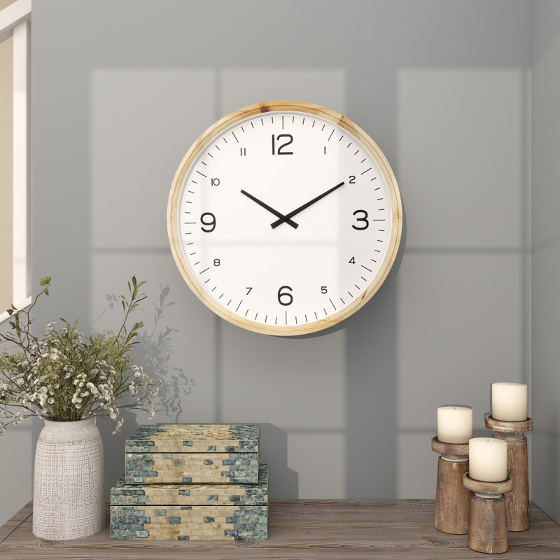 Drexel Wall Clock, 23.45" H x 23.45" W x 2.55" D