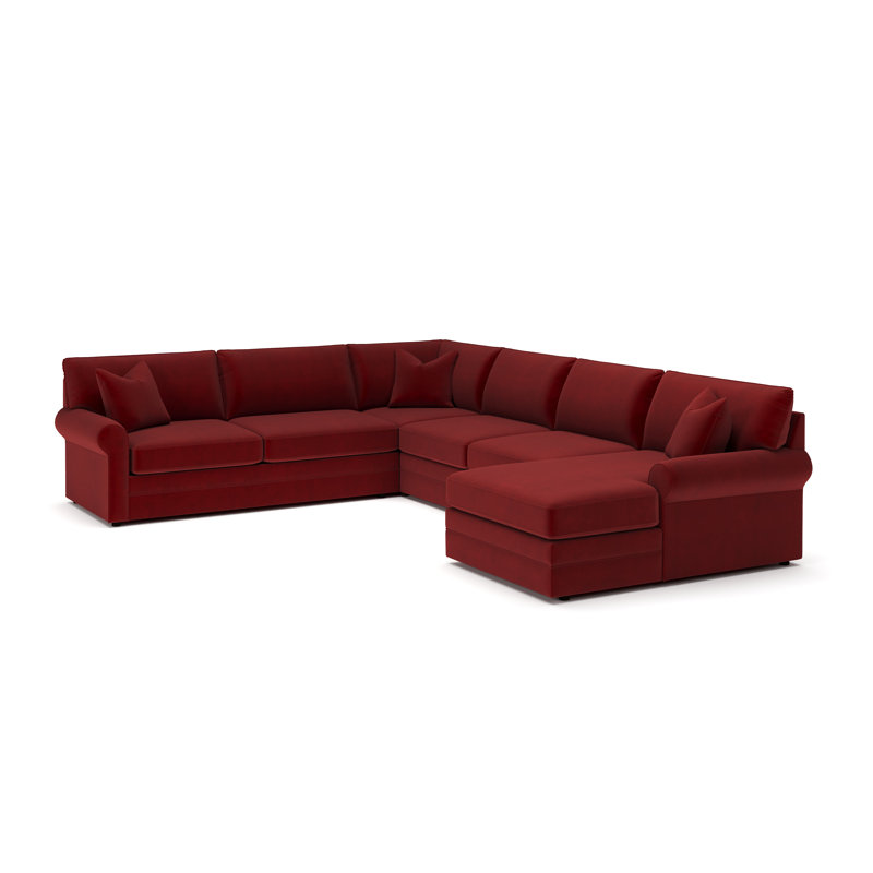 Charlie 4-Piece Sectional, Cruise Adrift, Bella Ruby