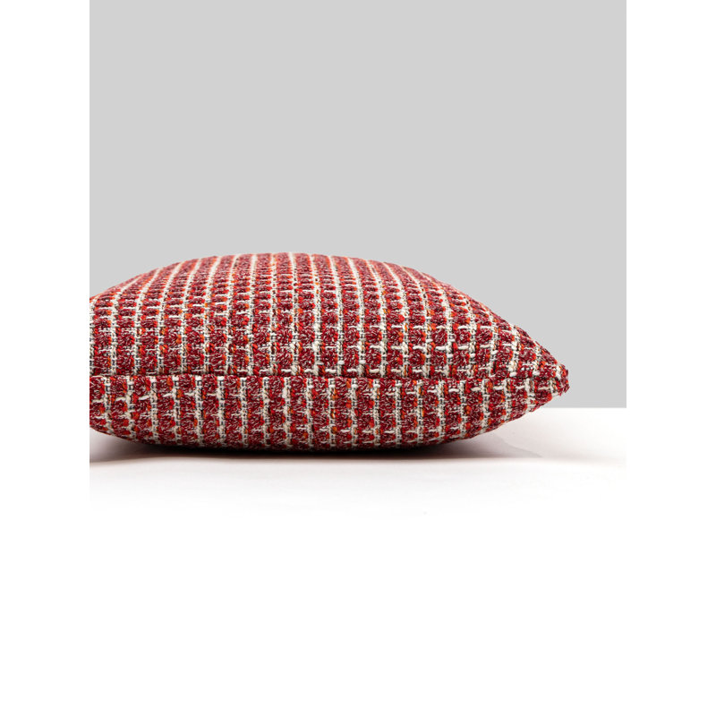 Coussin en coton réversible, Rectangle H 14 po x l 22 po, Rouge