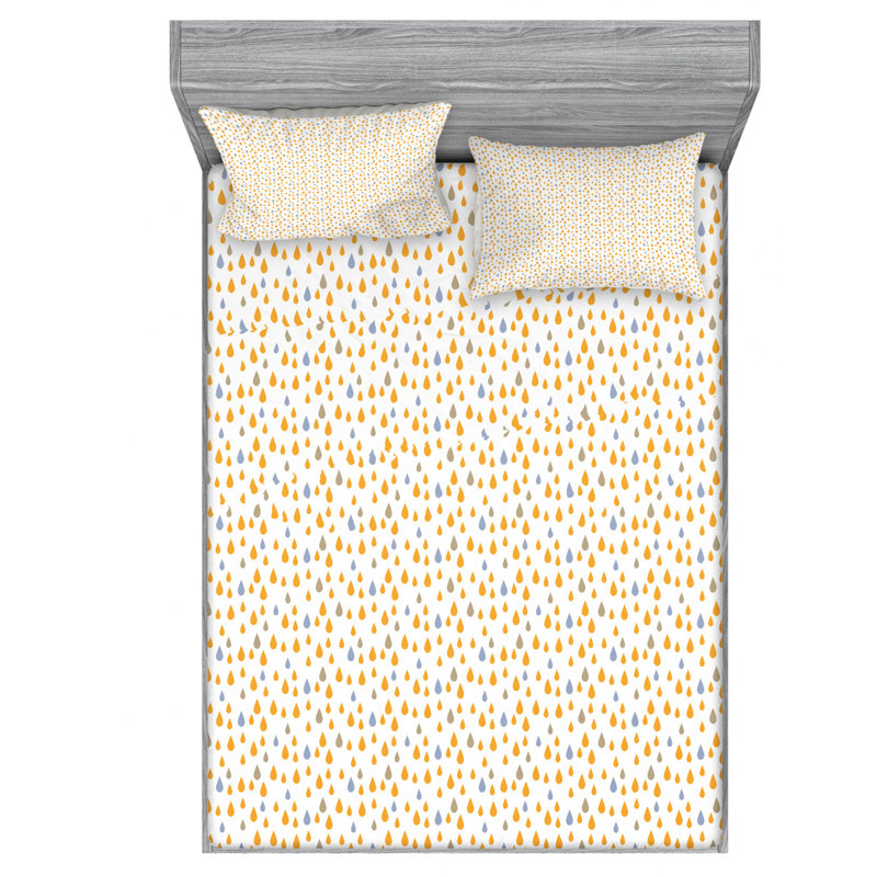 Microfiber Paisley Sheet Set, Full Sheet Set with Fitted Sheet