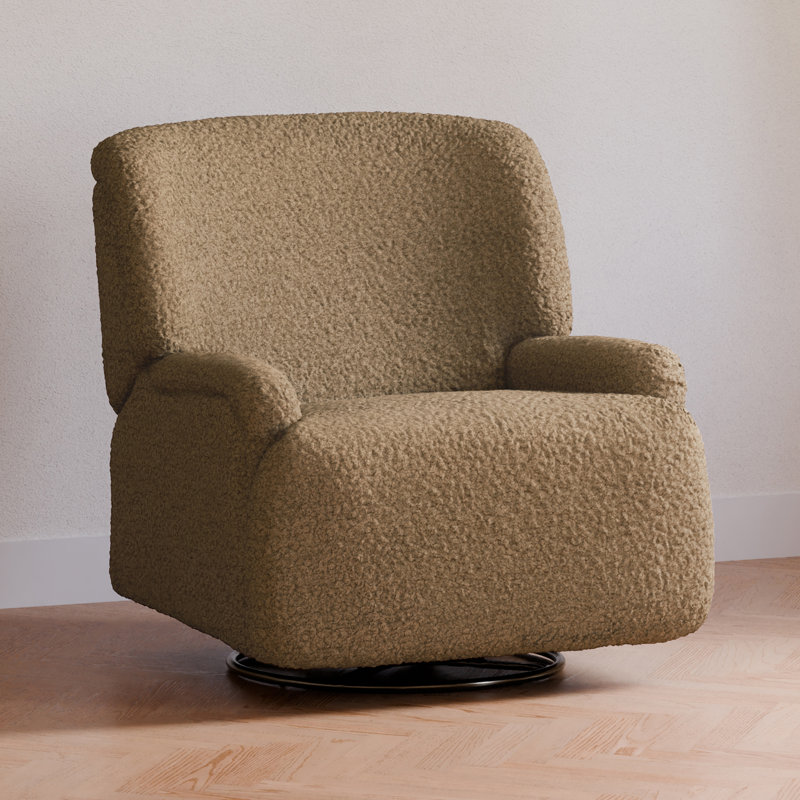 Cortado Shearling Swivel Recliner with Metal Frame