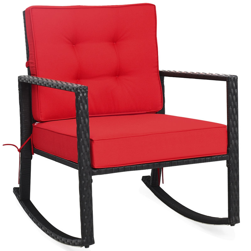 Terraza Wicker Outdoor Lounge Chair, Red
