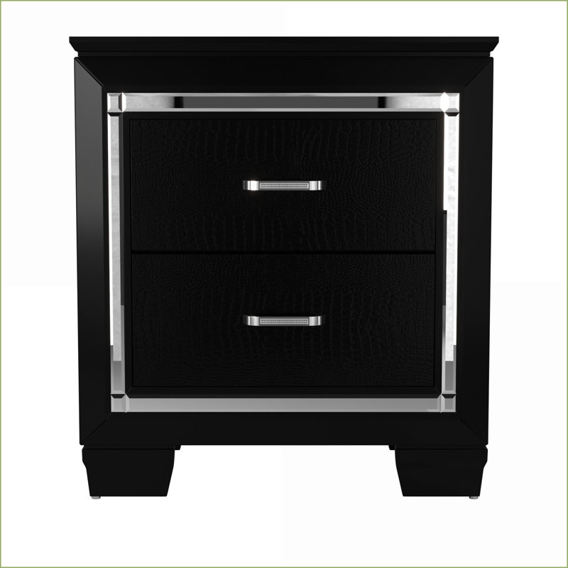 Table de chevet 2 tiroirs Glam