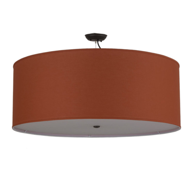 Cilindro 4 - Light Chandelier, 19" H x 37" W x 37" D, Red Dust Textrene