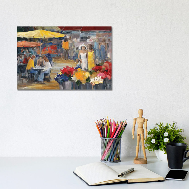 Summer Market II by Jettie Roseboom - Wrapped Canvas Painting, 20.32 cm H x 30.48 cm W