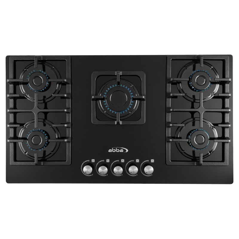 ABBA Black Natural Gas 5 Burner Cooktop
