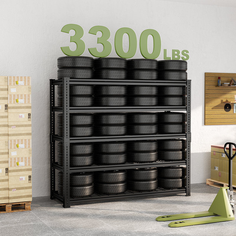 Étagère de rangement en métal 5 niveaux, H 72 po x l 48 po x P 18 po