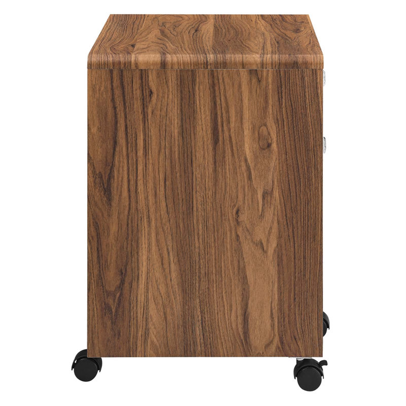Classeur de bureau moderne en noyer blanc Modway Render