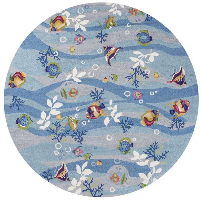 Tapis bleu marine Stradford, Rond 7 pi 6 po