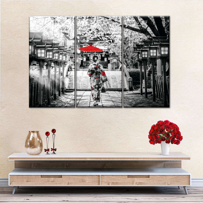 Ensemble de 3 pièces Geisha Pop, H 24 po x l 38 po x P 1,25 po