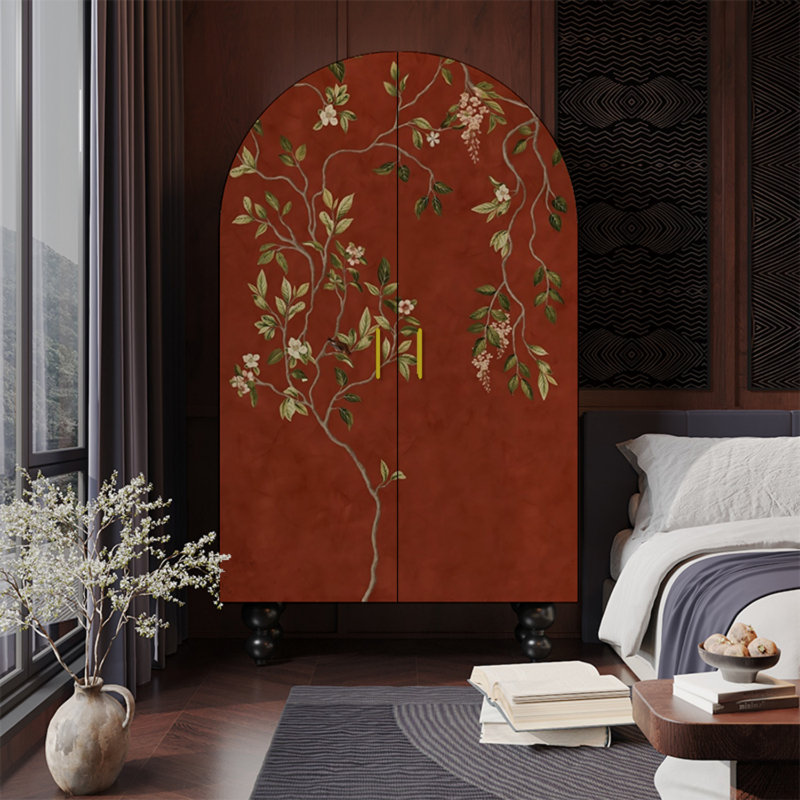 Armoire de rangement arquée pour chambre à coucher