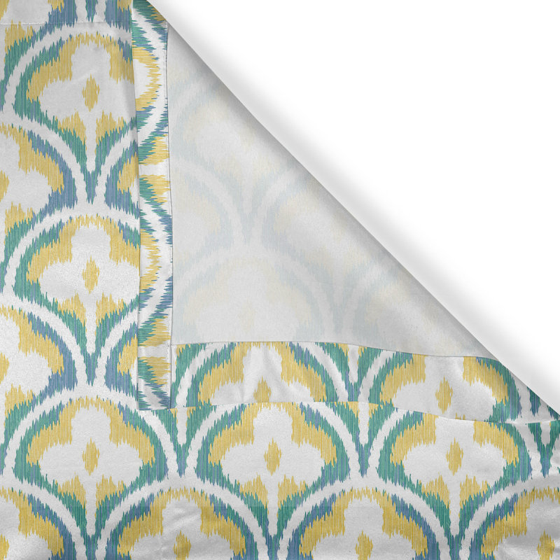 Motif ikat de rideau à œillets Dakota Fields, L 50 po x L 108 po