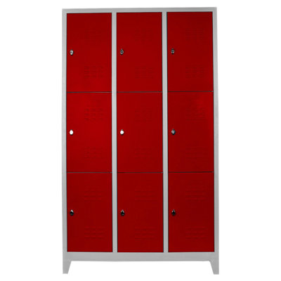 Armoire de rangement industrielle en acier 38,2 po x 78,7 po x 14,6 po | Fabrication 100% acier, cadenassable, à fixation murale, parfaite pour les solutions de rangement pour la maison, le bureau ou la salle de sport, conception durable et sécuritaire