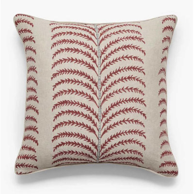 Oxblood Palm Reversible Pillow Cover And Insert