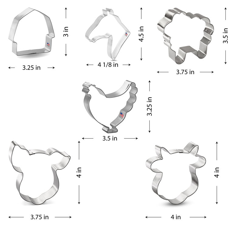 CookieCutter.com 6 -Piece Non-Stick Cookie Cutter