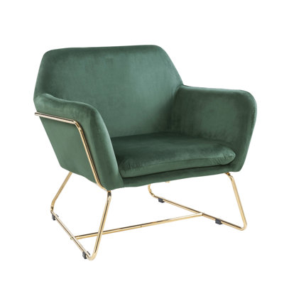 Chaise d'appoint en velours 29,5 po, hauteur de siège de 16 po, poids de produit moderne de 28,68 lb, pieds en métal