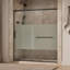 Sliding Shower Door, 75-1/2-In H X 68-1/4 - 71-5/8-In W, With Heavy 5/16-In Thick Crystal Clear Glass With Privacy Band-1009925680