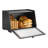Bread Box for Kitchen Counter Large Capacity Bamboo Storage Container Black