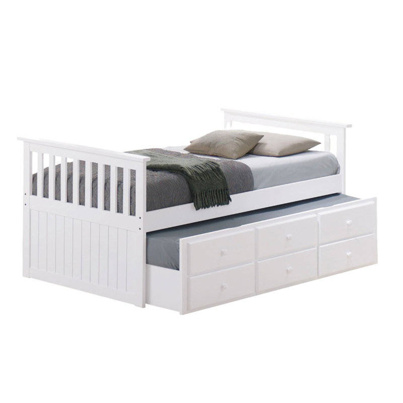 Transitional Style Captain Bed