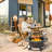 Wood Burning Fire Pit Table with Grill-1706483370